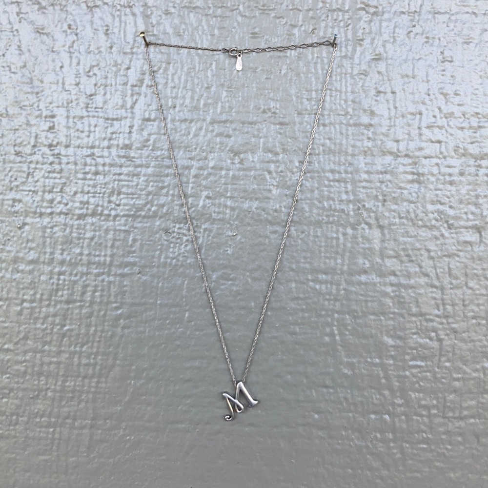 Sterling Initial “M” Necklace